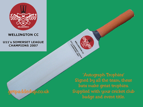 PERSONALISED MINIATURE CRICKET BAT (TROPHY)