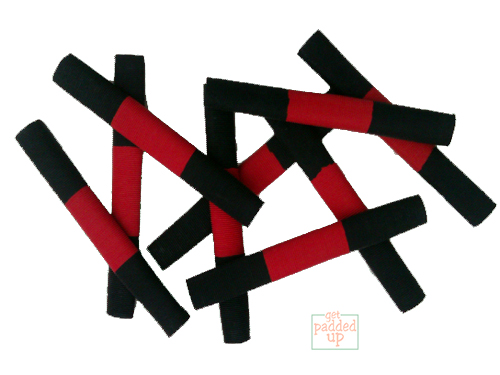 RIBBED CRICKET BAT GRIP (RED/BLACK)