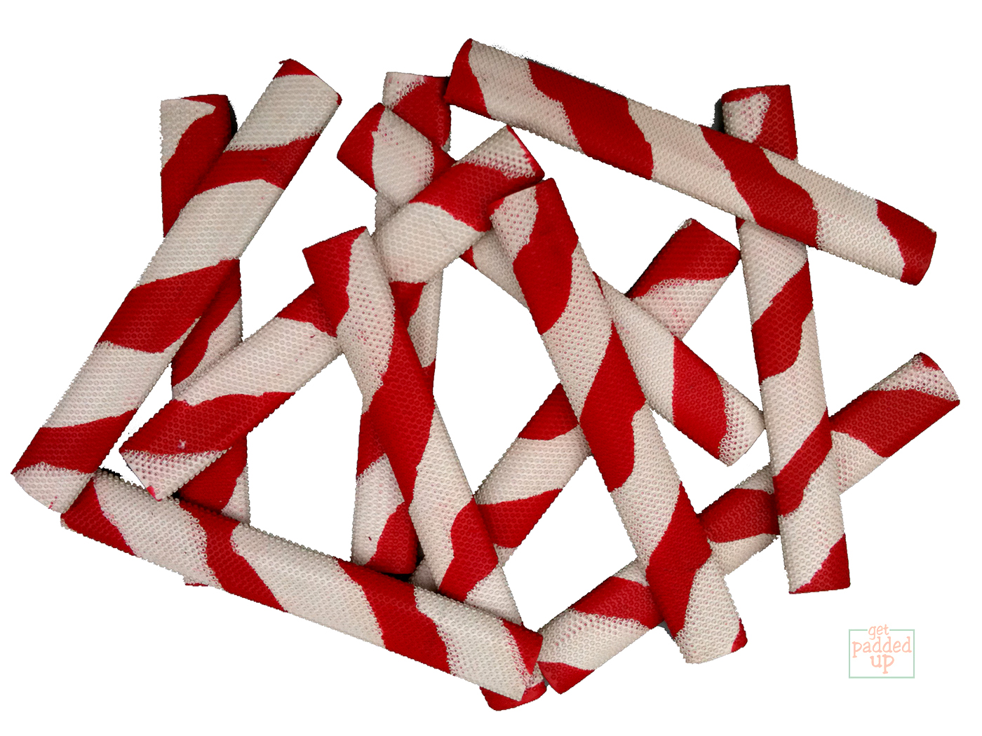OCTOPUS SPLASH-SPIRAL CRICKET BAT GRIP (RED/WHITE)
